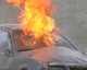 Tommy Granats Volvo 440 brann upp men föraren klarade sig